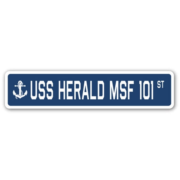 USS HERALD MSF 101 Street Sign us navy ship veteran sailor gift