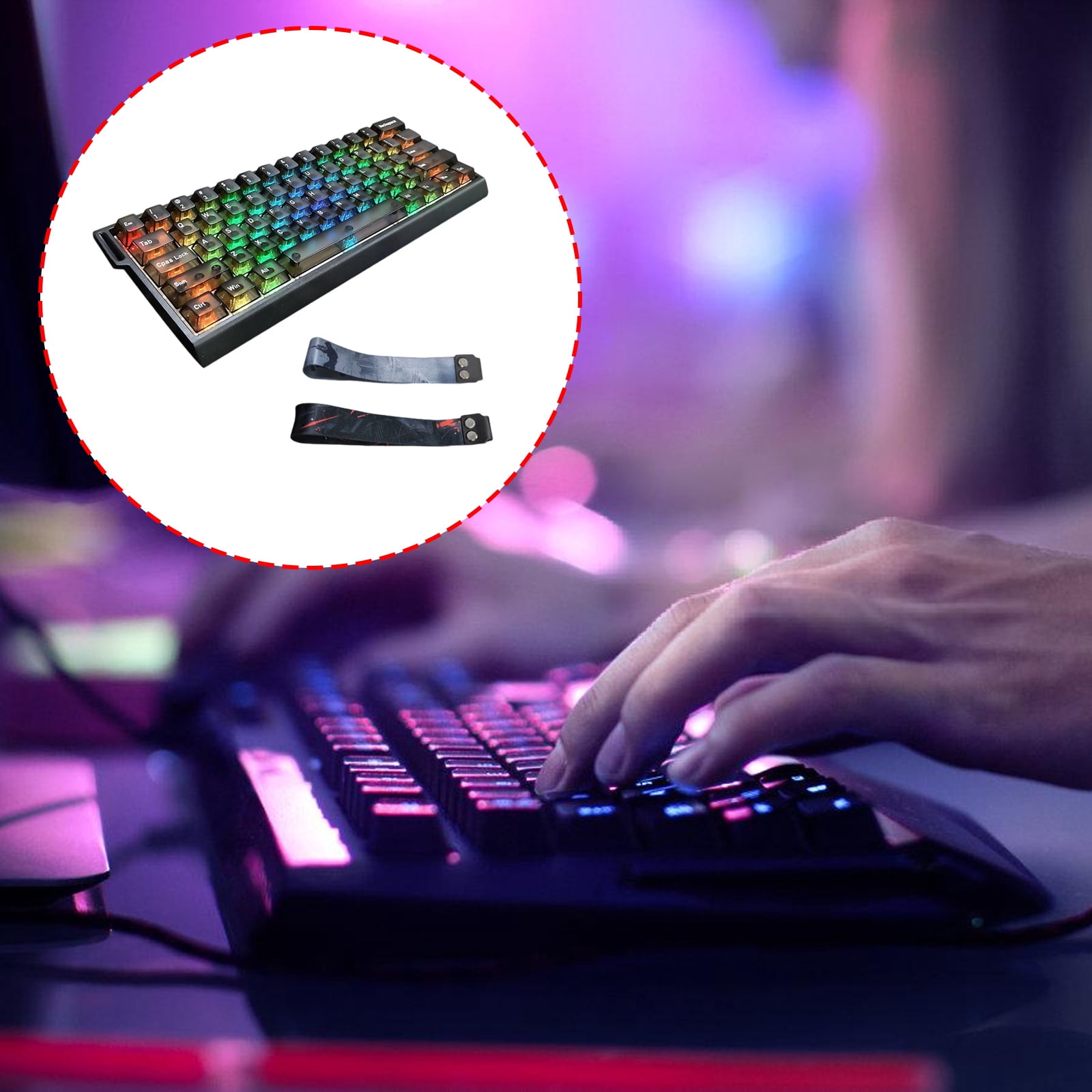 Professional Switches Keyboards 61Keys Ergonomic Layout Adjustable RGBs Backlit For