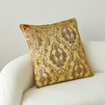 thumbnail image 3 of Damask Throw Pillow Covers Cases Soft Cut Velvet Design Pillow Cover Elegant Luxurious Gold Large Decorative Cushion Covers, 3 of 7