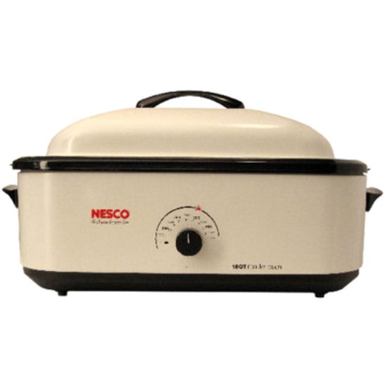 Nesco 18Quart Roaster Oven, Ivory With NonStick Cookwell