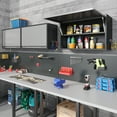thumbnail image 2 of Metal Wall Cabinet, Garage Wall Cabinet with Adjustable Shelf and Flip-Up Door, 31.5” W Metal Tool Cabinet, Wall Mounted Cabinet for Kitchen,Garage,Workshop, Assembly Required, 2 of 8