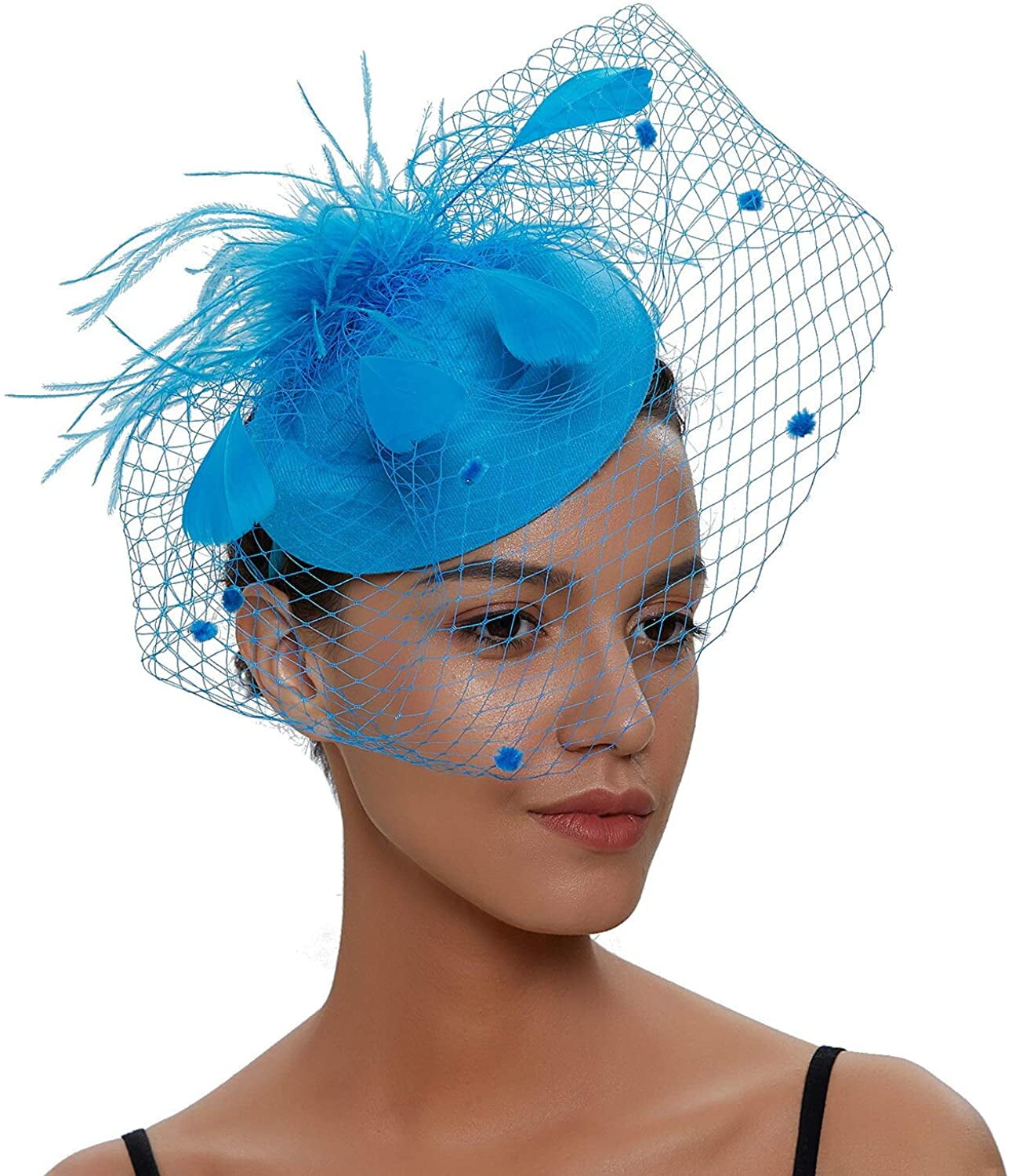 Fascinator Hats for Women Pillbox Hat 