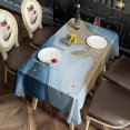 thumbnail image 2 of Blue Gold Wave Marble Pattern Rectangle Tablecloth 60"x120",Waterproof Polyester Rectangle Table Cloth, Wipeable Spillproof Polyester Tablecloth for Dining, Camping, Indoor and Outdoor, 2 of 6