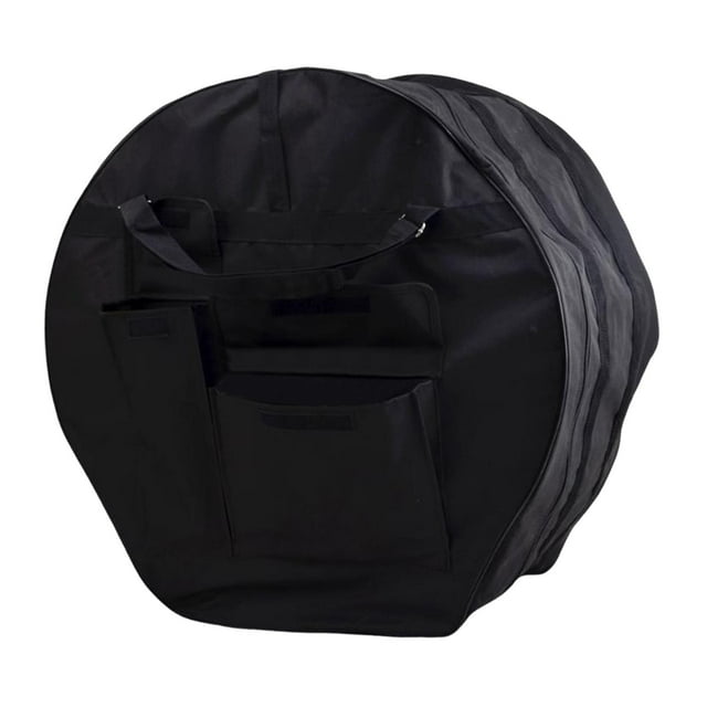 Bolsa de tambor de viaje Estuche de tambor Acolchado impermeable grueso Negro con bolsillo exterior Mochila de transporte de tambor para Tom Drum diámetro 56cm Hugo estuche de bombo