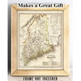 thumbnail image 2 of 1845 Map of Maine Art Print - 11x14 Unframed Art Print - Great Vintage Home Decor, 2 of 9