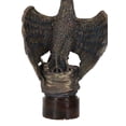 thumbnail image 6 of Large Grand Bald Eagle Perching On USA American Flag Figurine With Round Base, 6 of 12