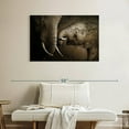 thumbnail image 2 of Elephant Stock Affectionate Elephants Wall Art - Horizontal Canvas Wall Art - Living Room Wall Decor - Photography Animal Canvas - Brown And Gray Decor - 39" x 26", 2 of 8