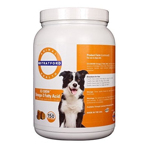 EZChew Omega3 Max Strength Soft Chews for Large & Giant Dogs (150 count)