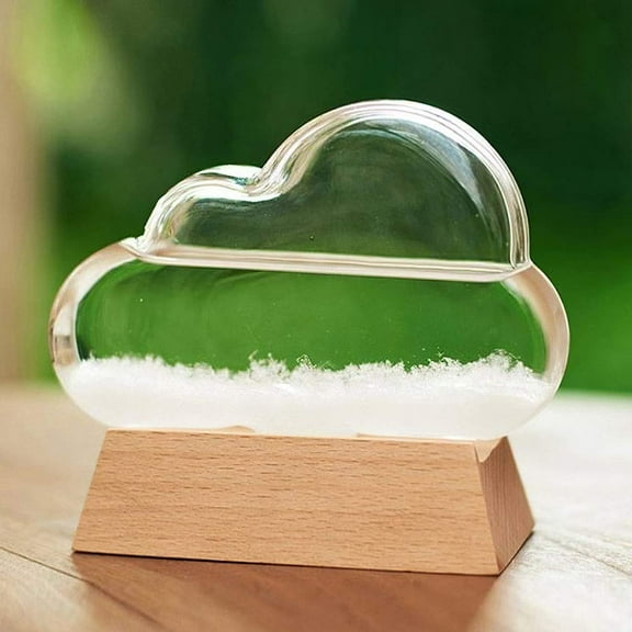 Zaoz Cloud Shape Storm Glass Crystal Weather Station Bottle Meteorological Forecaster Predictor Home Decoration Gift A418