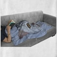 thumbnail image 6 of Cat Soft Flannel Fleece Throw Blanket, Scottish Straight Kitty Portrait Pet Companion Hipster Animal Graphic, Cozy Plush for Indoor and Outdoor Use, 60" x 80", Pale Grey Baby Blue, by Ambesonne, 6 of 6