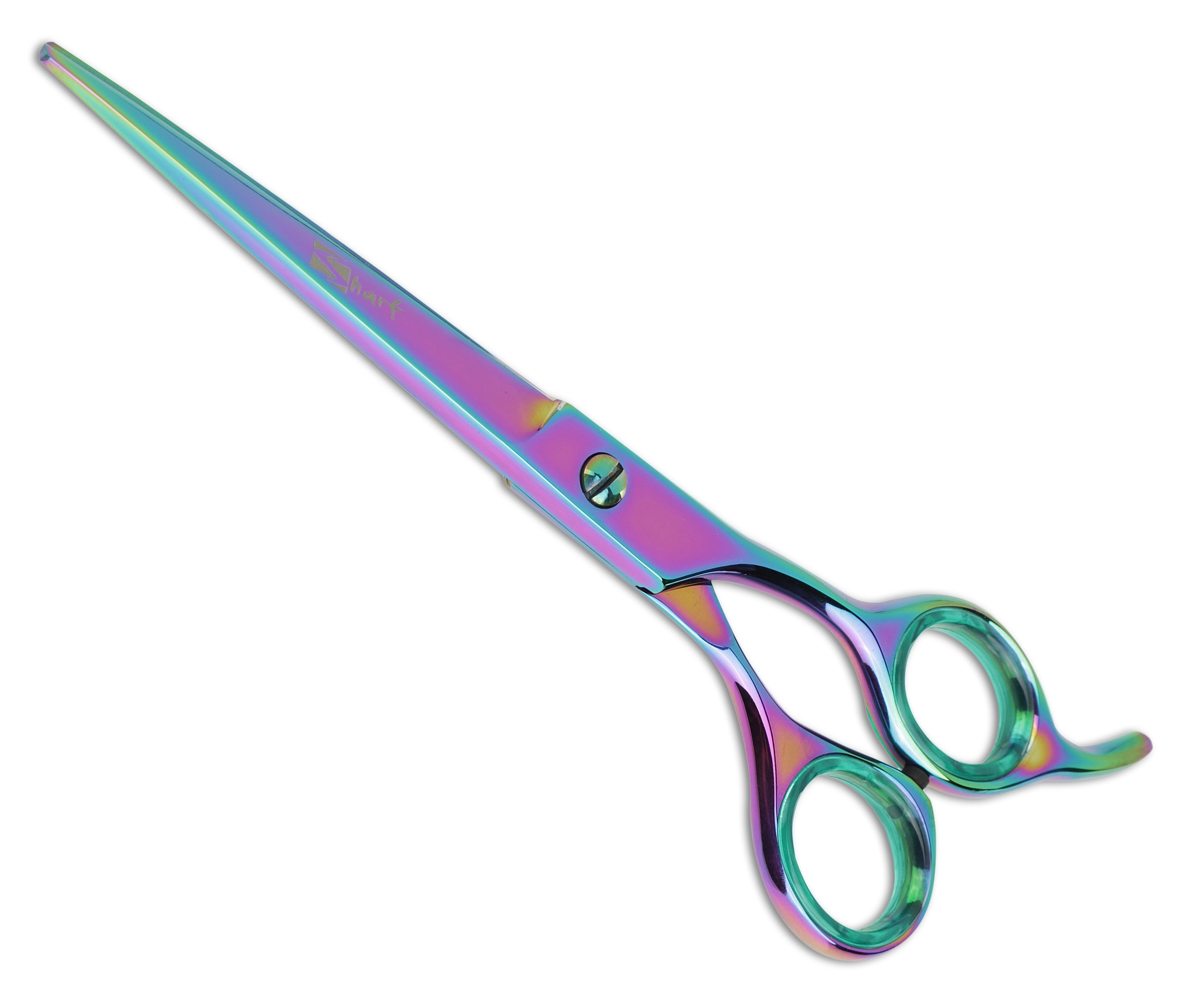 Sharf Gold Touch Pet Scissors, 7.5 Inch Rainbow Straight Shears, Dog