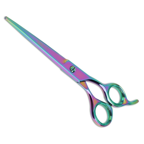 Sharf Gold Touch Pet Scissors, 7.5 Inch Rainbow Straight Shears, Dog ...