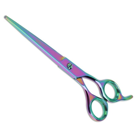 UPC: 0701698575701 | Sharf Gold Touch Pet Scissors  7.5 Inch Rainbow Straight Shears  Dog Grooming Shears  Pet Grooming Scissors made of 440c Japanese Stainless Steel