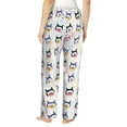thumbnail image 3 of Naloa Cute Dog Print Women’s Ultra-Soft Comfy Pajama Lounge Pants with Pockets & Drawstring, 3 of 8