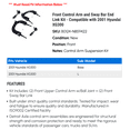 thumbnail image 2 of Front Control Arm and Sway Bar End Link Kit - Compatible with 2001 Hyundai XG300, 2 of 2
