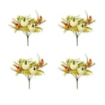 thumbnail image 2 of Fall Decor, 4Pcs 11.8 Inch Artificial Autumn Pumpkin Berry Maple Leaves Stems Picks Vase Decorations For Home Harvest Holiday Halloween Thanksgiving Table Centerpiece Indoor Decor, 2 of 6