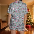 thumbnail image 6 of Tnhcen Christmas Pajamas for Women Short Sleeve Pajama Set Holiday Pajamas Womens 2 Piece Pajama Set Christmas Sleepwear Flannel Pajamas Short Set, 6 of 9