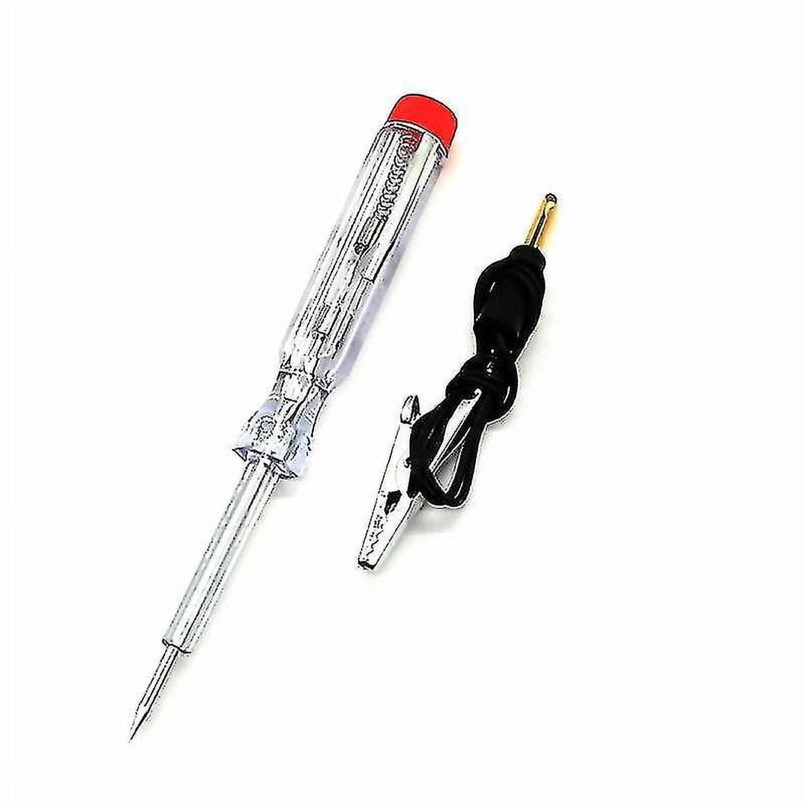 Comprobador De Voltaje Para Coche - 6V/12V/24V, Con Pinzas De Cocodrilo, Lámpara De Prueba, Para Coches Y Motos