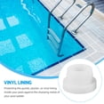 thumbnail image 3 of BRIGHTFUFU 2Pcs Pool Ladder Caps Durable White Rubber Bumper Protectors for Inground Swimming Pools, 3 of 8