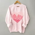 thumbnail image 5 of Tarmeek Long Sleeve Love Heart Printed Shirts for Women Fashion Loose Round Neck Pink Valentines Day Sweatshirts Pullover Casual Womens Tops Valentines Day Gifts for Women, 5 of 5