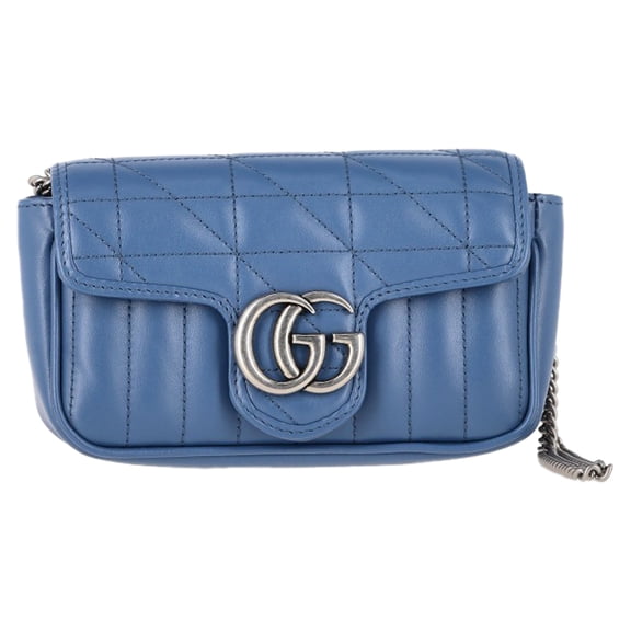 Pre-Owned Gucci Super Mini Aria Marmont Matelasse Shoulder Bag