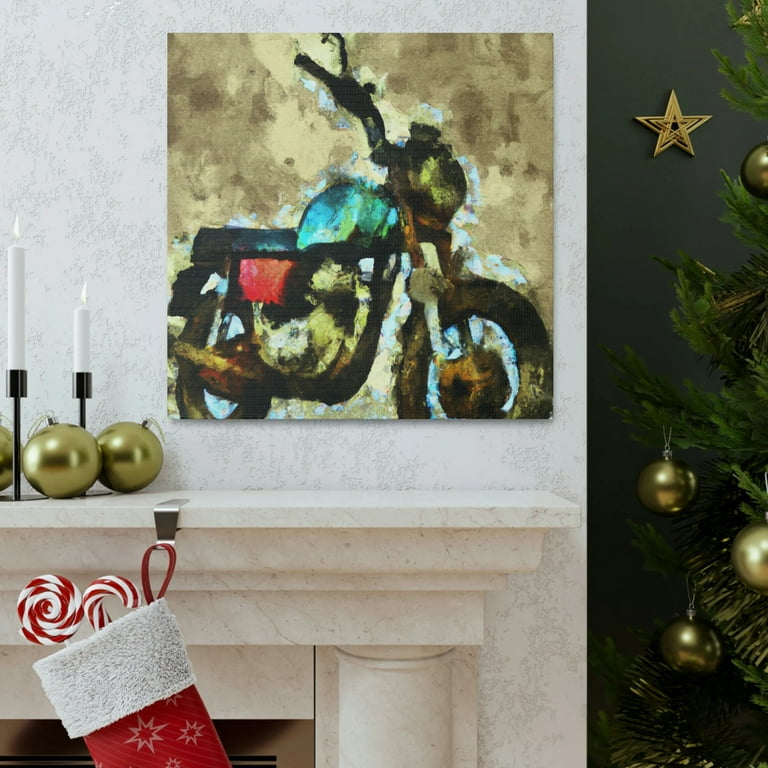 絵画 ride on Ride On Retro Motorcycle - Canvas - Walmart.com