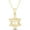 Yellow, variant on Solid 925 Sterling Silver 14K White Gold Finish Jewish Star of David with Cross Pendant Necklace for Women