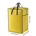 thumbnail image 3 of Uandlove Extra Large Storage Bags with Handles, Zippered Clothes Blanket Storage Organizer for Moving Travel Dorm, Foldable Sturdy Fabric, Yellow, 80x52x41cm, 3 of 6