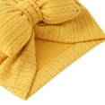 thumbnail image 4 of Zwiiyzr Baby Girl Turban Newborn Beanies Hat Top Bowknot Head Wrap Beanie Infant Girls Headwraps Toddler Kids Hats 0-3 Years Yellow, 4 of 4