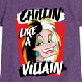 thumbnail image 3 of Disney Villains - Cruella Chillin Like A Villain - Toddler & Youth Girls Short Sleeve Graphic T-Shirt, 3 of 5
