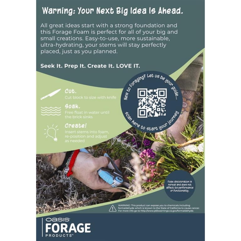 OASIS® Forage Floral Foam, Brown, 2 pack - Walmart.com