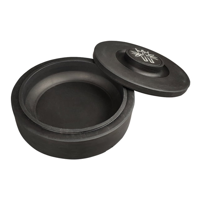 CIMAXIC 1pc 4 Inch Inkstone Ink Grinding Stone Chinese Traditional Calligraphy Painting Tool with Cover Lid (Black),3.94"X3.94"X1.38"