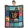 thumbnail image 1 of LHSHID 18 Year Old Boy Gift Best Birthday Gifts for 18 Year Old Boy 18 Year Old Boy Birthday Gifts Boys Age 18 Gifts Ideas 18 Yr Old Gifts for Boys 18th Birthday Decorations for Boys Blanket 50x60in, 1 of 5
