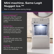 GE Profile Opal Mini Countertop Nugget Ice Maker WiFi Connected Auto Clean Stone Grey