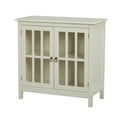 thumbnail image 3 of Simple Living  Portland 2-Door Glass Cabinet Antique White, 3 of 6