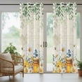 thumbnail image 5 of Outdoor Curtains for Patio Waterproof, Daisy Spring Floral Outdoor Privacy Panels Grommet, Farmhouse Botanical Green Leaves Blackout Outside Curtains for Porch/Cabana/Pergola/Gazebo 54"x84", 2 Panels, 5 of 8