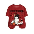 thumbnail image 4 of mgoYE Halloween Womens Clothing Halloween Shirts for Women Cute Ghost Shirt Fall Pumpkin Tshirt Coffee Graphic Tees casual Short Sleeve Tops(Red,2XL), 4 of 4
