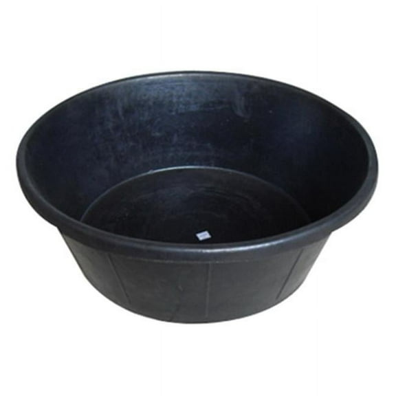 Feed Pan, Rubber, 3 Gals., Qingdao Huatian, MR3GR/PAN-BLK