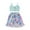 Blue, variant on Mercatoo Cute Baby Girl Clothes Ruffles Toddler Skirt Tie-Dyed Outfits Tops Rainbow Baby Girls Printed New Baby Blanket 𝐆ift
