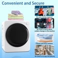 thumbnail image 2 of 1.6 cu.ft Portable Clothes Dryer with 5 Modes, 800W Compact Dryer with Stainless Steel Tub, Auto Stop & Easy Control Small Dryer Machine, Ideal for Laundry, Apartments, Dorms, RVs, White, 2 of 6