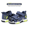 thumbnail image 5 of Apakowa Toddler Sandals for Boys – Close Toe Kids Sandals with Hook & Loop Ages 9 Months – 5 Years, 5 of 6