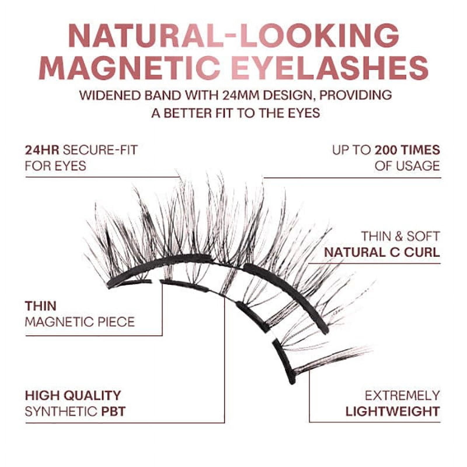 Enjuvie Magnetic Eyelashes Kit Asian, 2025 Reusable Magnetic Lashes Natural Look