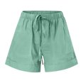 thumbnail image 5 of Ahdbta Womens Plus Size Shorts Comfy Summer Drawstring High Waist Cotton Linen Beach Lounge Shorts for Women Trendy, 5 of 6
