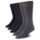 thumbnail image 1 of Calcetines Tommy Hilfiger de punto plano, mezcla de rayón, 5 pares, azul marino y gris, 1 of 6