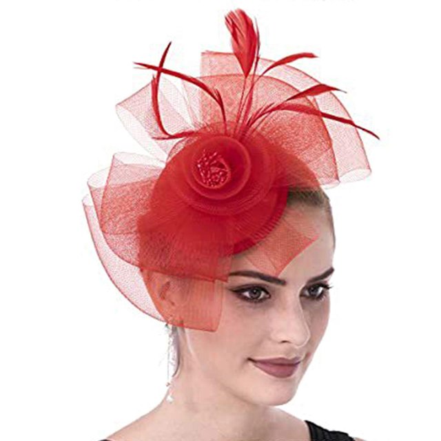 Elegant Wedding Fascinators Hat with Mesh Veil Pillbox Hat for Makeup Party for Wedding Party Mrs. Maisel Yellow