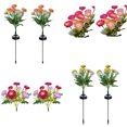 thumbnail image 2 of Cateissary Juego de 2 flores solares para exteriores, impermeables, iluminan el camino con luces solares decorativas para patio. Decoración del hogar B, 2 of 6
