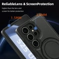 thumbnail image 6 of Leather Case for Samsung Galaxy S25, Compatible with Wireless Charging, 360 Spin Magnetic Stand Shockproof Protective Magnetic Case, Military Protection for Samsung S25, Black, 6 of 7
