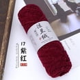 thumbnail image 1 of Nvzi Hilo de terciopelo de 300 g para tejer a ganchillo, hilo de chenilla esponjoso de terciopelo para mantas, hilo de felpa suave y grueso para tejer a ganchillo, morado y rojo, 1 of 4