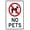 Warning Sign 4, variant on No Pets Allowed Sign, Service Animals Allowed Warning Sign, Door Metal Sign - 8"x12" Safety Decor for Business Home Indoor Outdoor Road Yard Garage Street Wall
