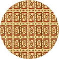 thumbnail image 1 of Ahgly Company Machine Washable Indoor Round Transitional Scarlet Red Area Rugs, 8' Round, 1 of 7